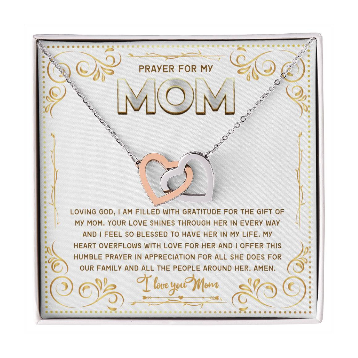 JGF Jewelry Gifts for Family Double Hearts Necklaces For Women