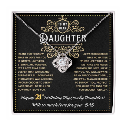 JGF Jewelry Gifts for Family 21 Year Old Daughter Birthday Card From Dad