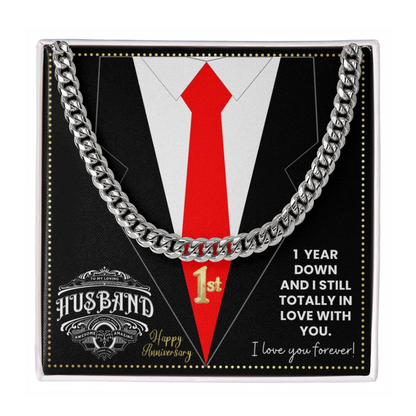 JGF Jewelry Gifts for Family 1st Anniversary For Husband Chain Necklace For Men