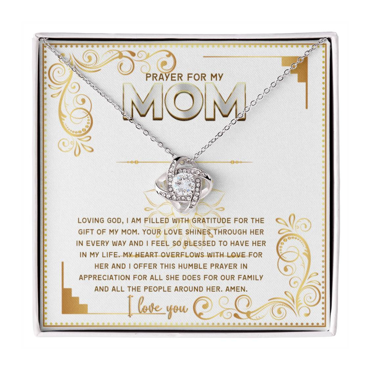 JGF Jewelry Gifts for Family Interlocking Heart Necklace Mothers Day Gift For First Time Mom