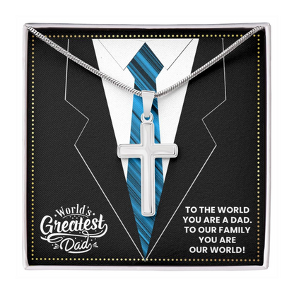 JGF Jewelry Gifts for Family Daddy Cross Necklace I Love My Dad 50th Birthday