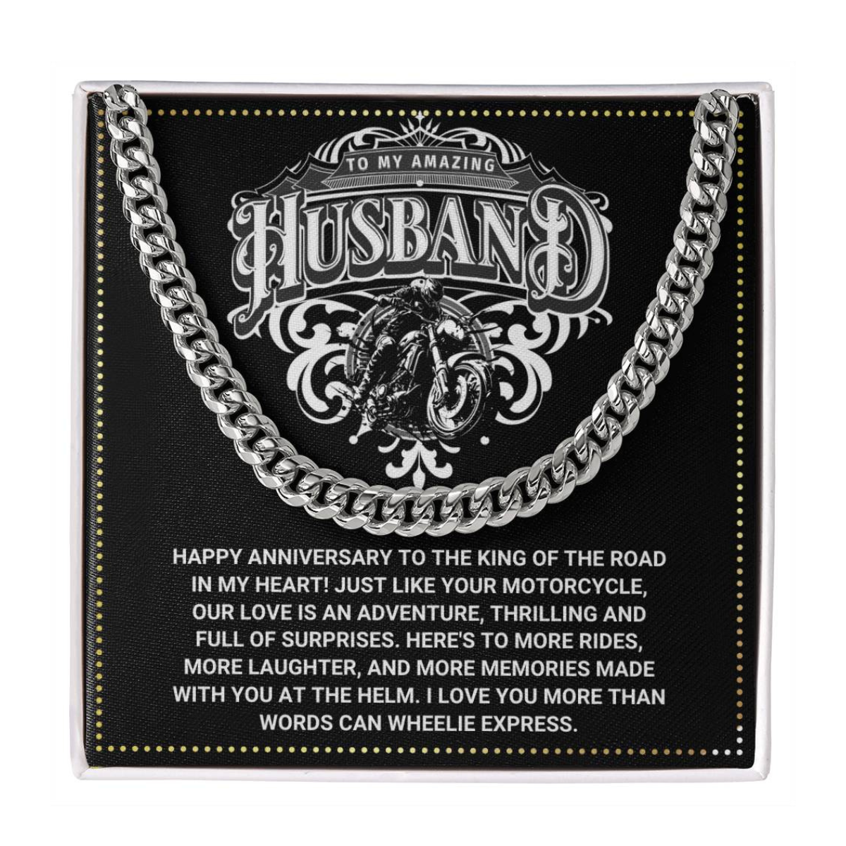 JGF Jewelry Gifts for Family Motorbike Husband Gifts Anniversary For Men