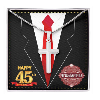 JGF Jewelry Gifts for Family 45th Anniversary Card For Men Him Husband