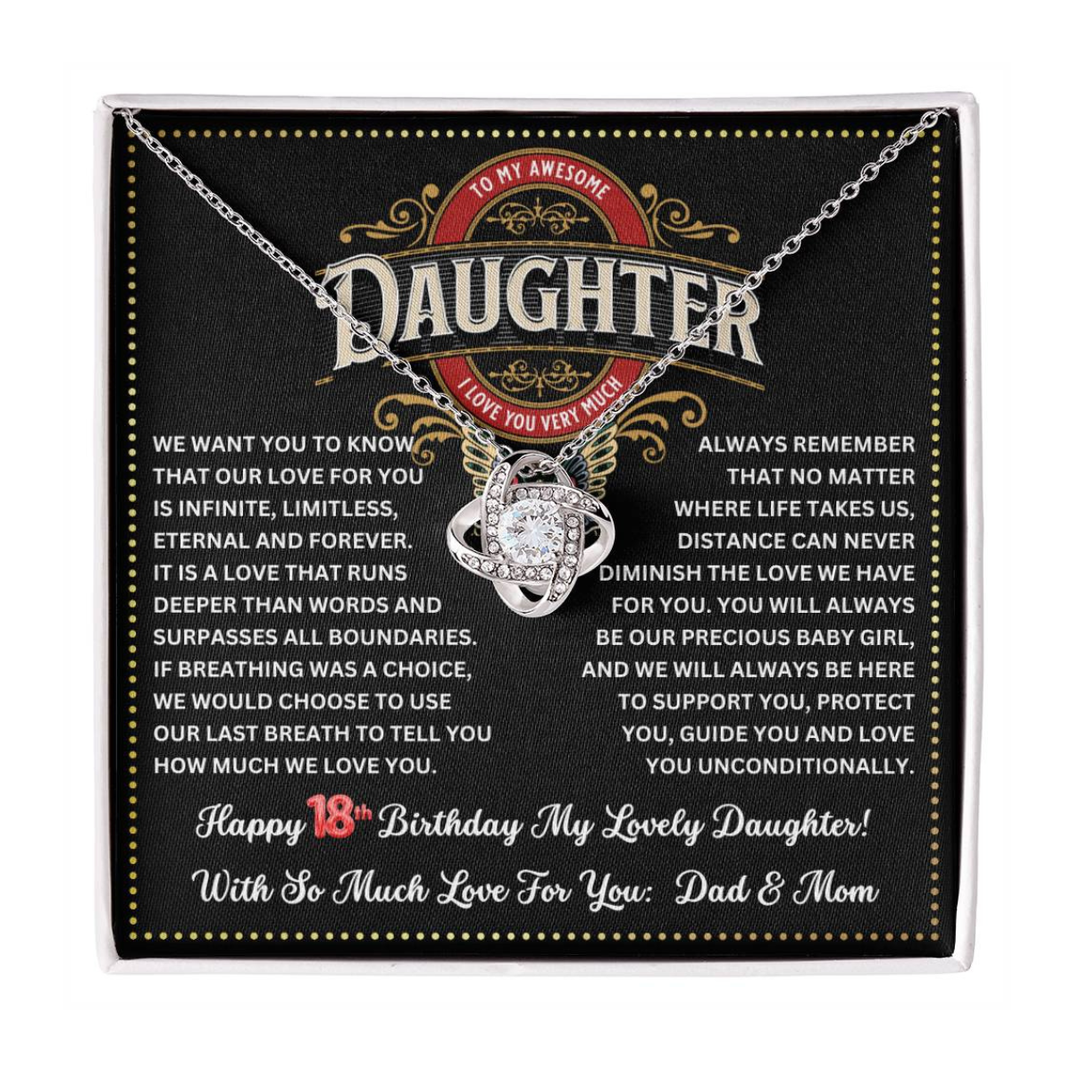 JGF Jewelry Gifts for Family 18 Year Old Daughter Gift From Dad And Mom