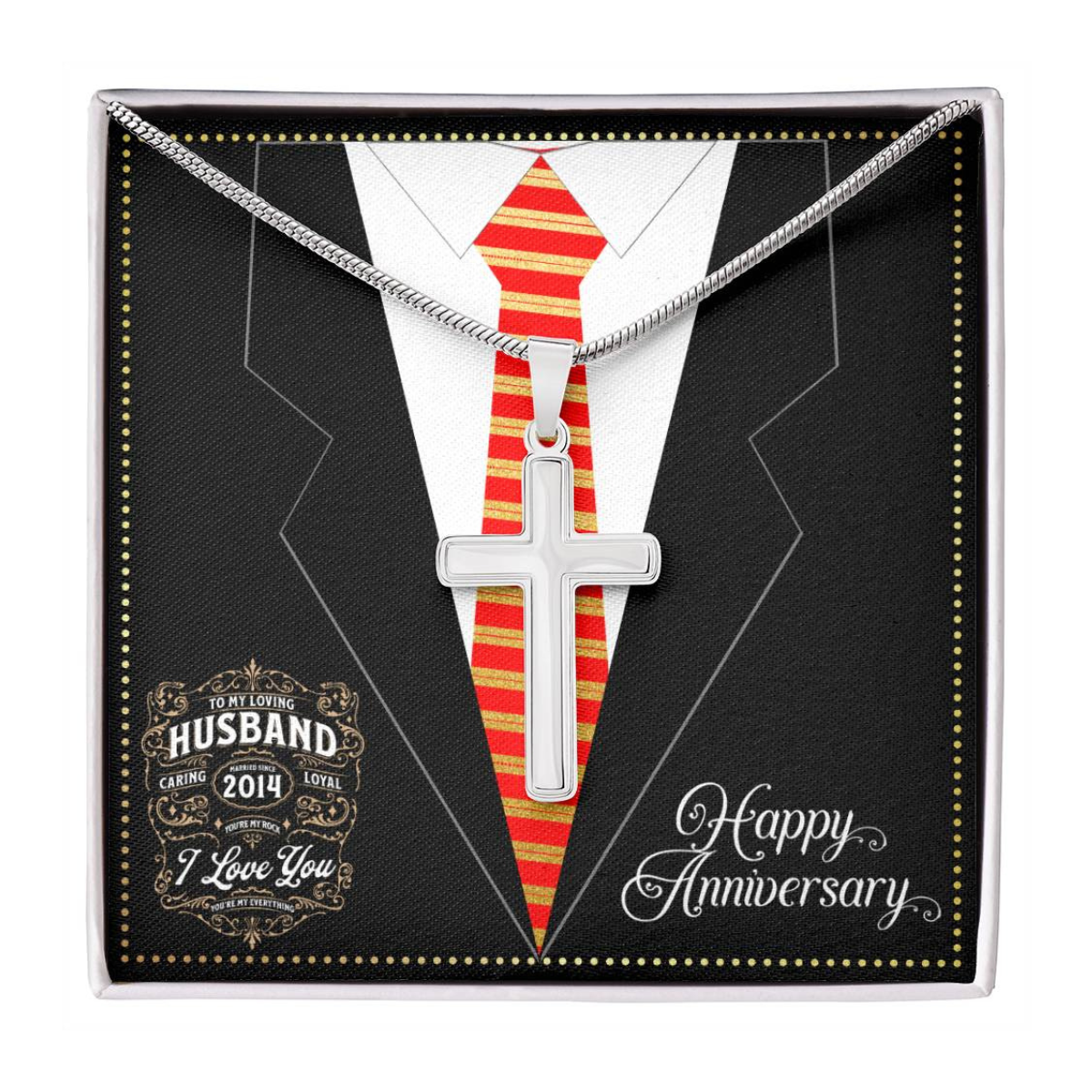 JGF Jewelry Gifts for Family Married Since 2014 Wedding Anniversary Card For Husband