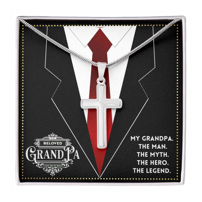 JGF Jewelry Gifts for Family I Love Grandpa Gifts 1 Year Cross Necklace For Grandparent