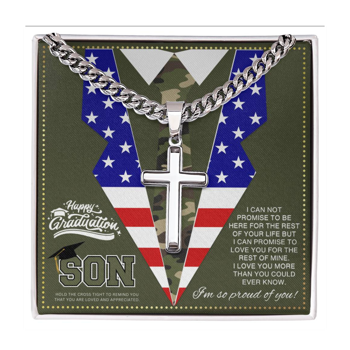 JGF Jewelry Gifts for Family Military Son Gifts