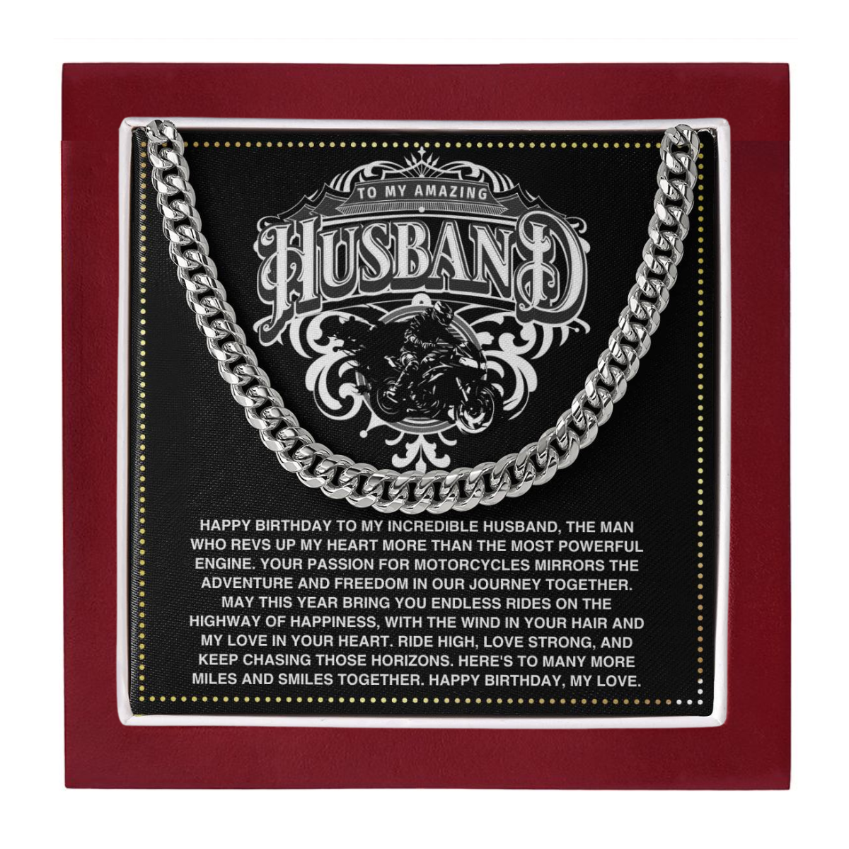 JGF Jewelry Gifts for Family Husband Birthday Gifts For Motorcycle Riders