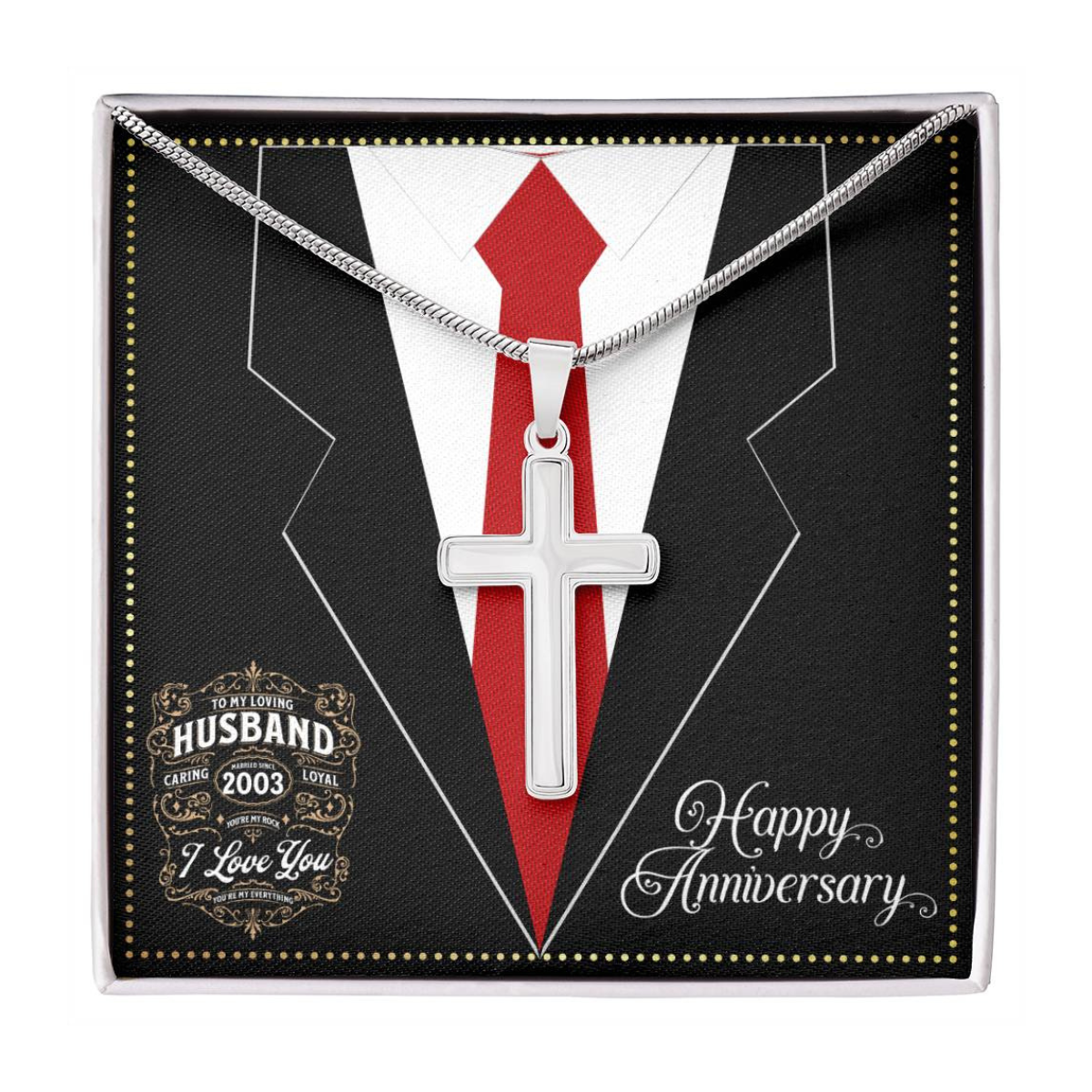 JGF Jewelry Gifts for Family Married Since 2003 Wedding Anniversary Card For Husband