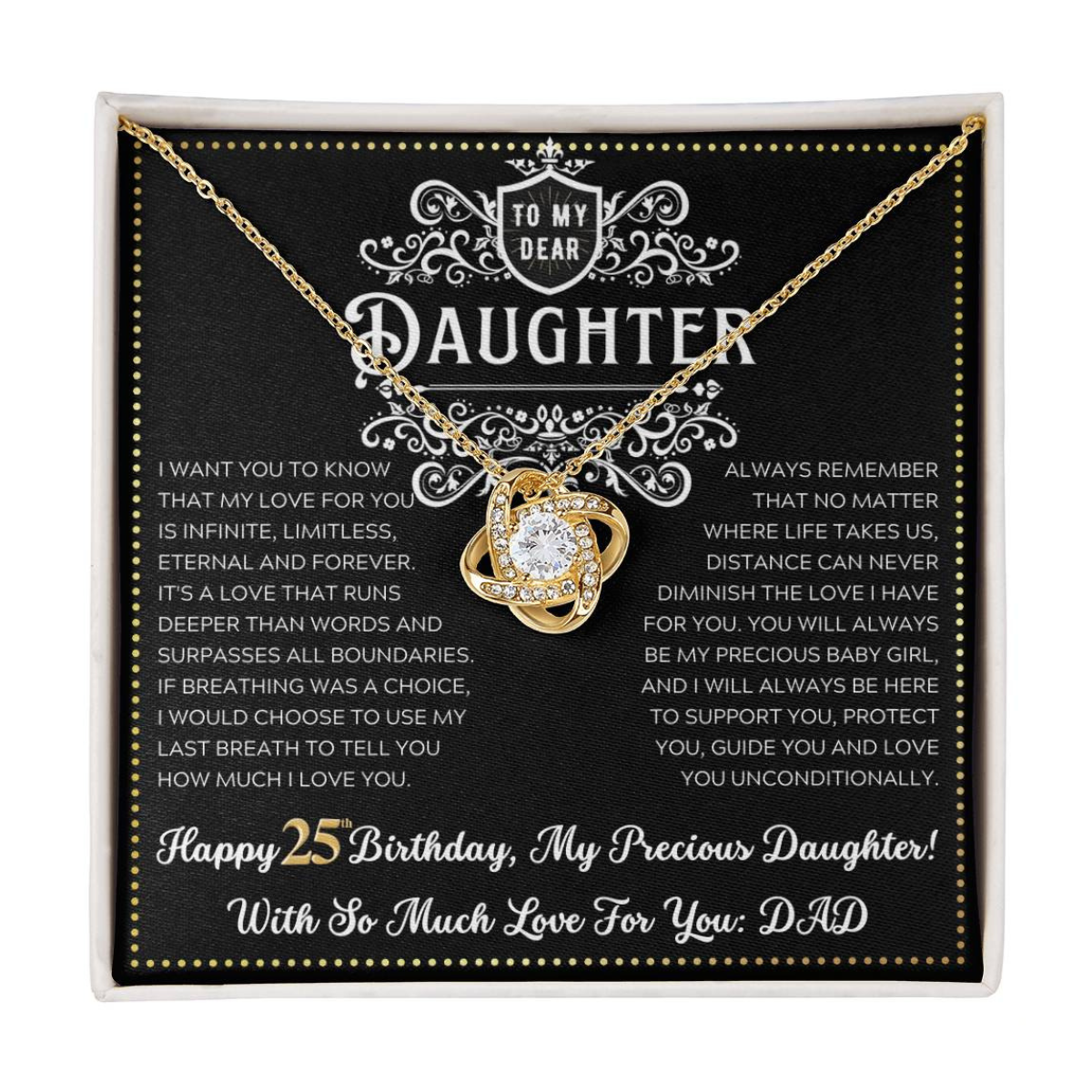 JGF Jewelry Gifts for Family 25 Year Old Female Daughter From Dad