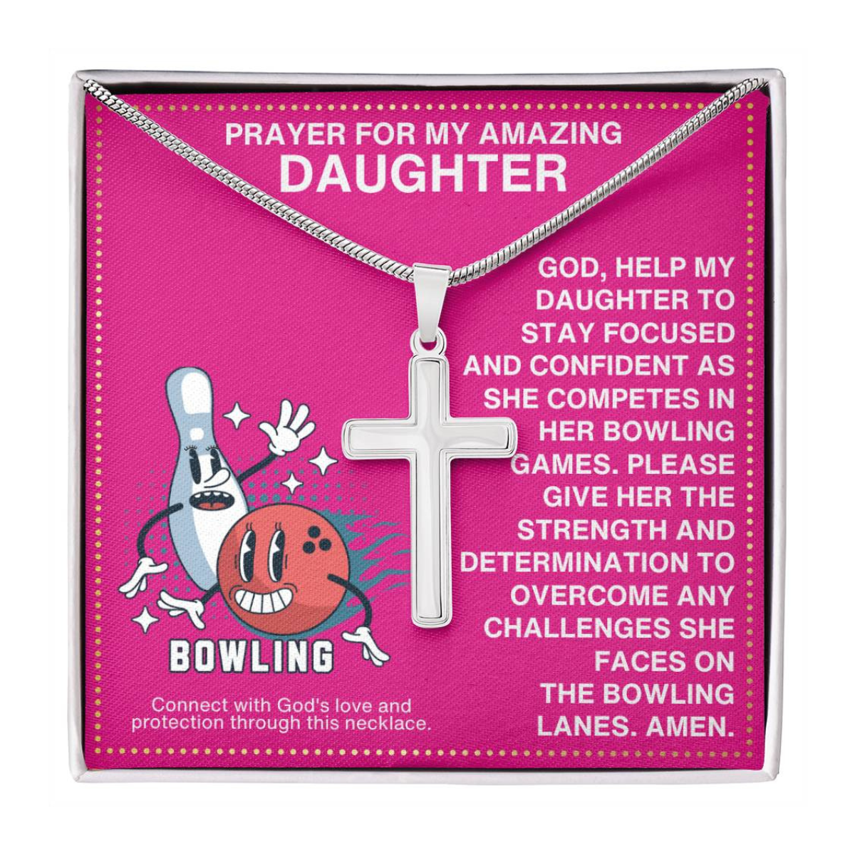 JGF Jewelry Gifts for Family Girls Bowling Necklace Ages 8-12