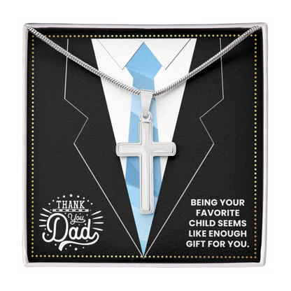 JGF Jewelry Gifts for Family New Dad Gifts For Men Before Birth Cross Necklace