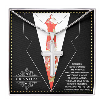JGF Jewelry Gifts for Family I Love My Grandpa Happy Birthday Card From Child Grandson