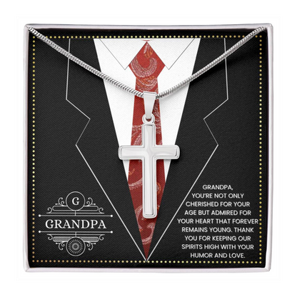 JGF Jewelry Gifts for Family Cross Necklace Gifts For Grandpa And Men Who Want Nothing