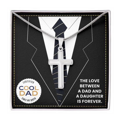 JGF Jewelry Gifts for Family Daddy Cross Necklace For Men From Daughter