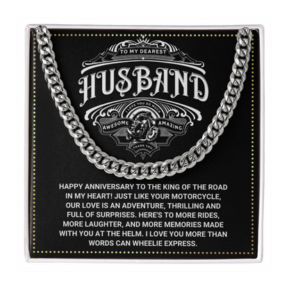 JGF Jewelry Gifts for Family Motorcycle Husband Gifts 50 Cuban Necklace From Wife