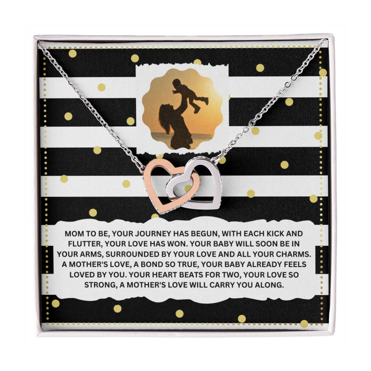 JGF Jewelry Gifts for Family Interlocking Necklace for Mommy To Be As First Time Mom