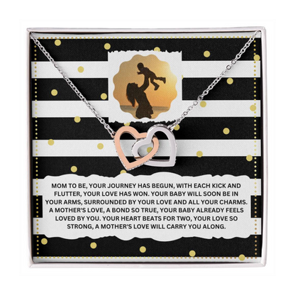 JGF Jewelry Gifts for Family Interlocking Necklace for Mommy To Be As First Time Mom