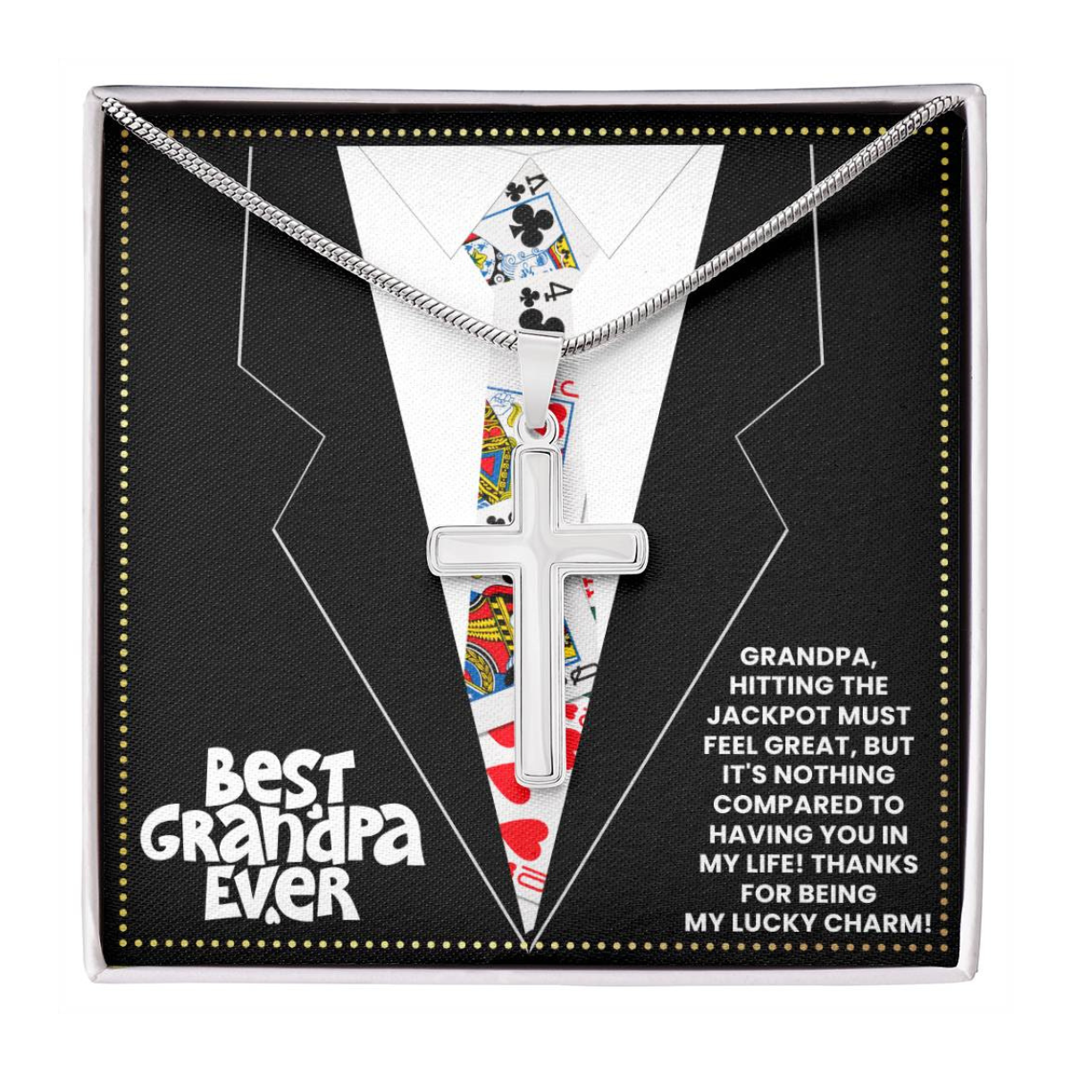 JGF Jewelry Gifts for Family Casino Themed Gifts For Men Grandpa Gifts from Grandson and Granddaughter