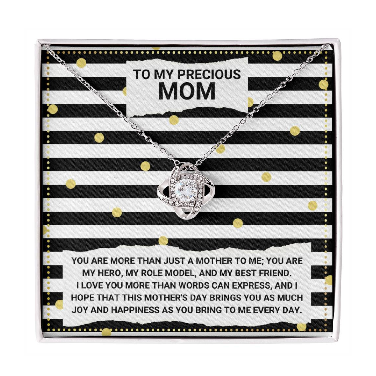 JGF Jewelry Gifts for Family Love Knot Necklace Mothers Day Gifts For Daughter In Law Who Are Moms