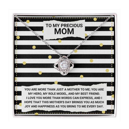 JGF Jewelry Gifts for Family Love Knot Necklace Mothers Day Gifts For Daughter In Law Who Are Moms