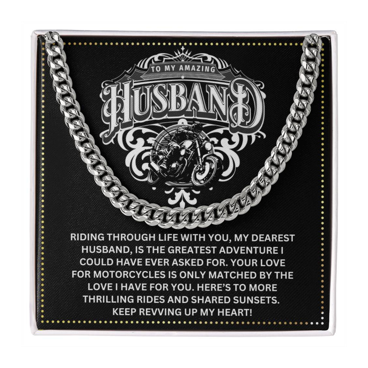JGF Jewelry Gifts for Family Motorcycle Gifts For My Husband 40th Birthday