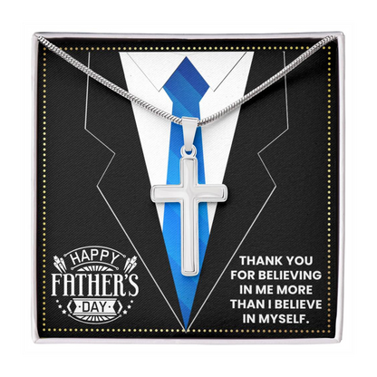 JGF Jewelry Gifts for Family Silver Cross Necklace For Men Gifts For My Dads 60th Birthday