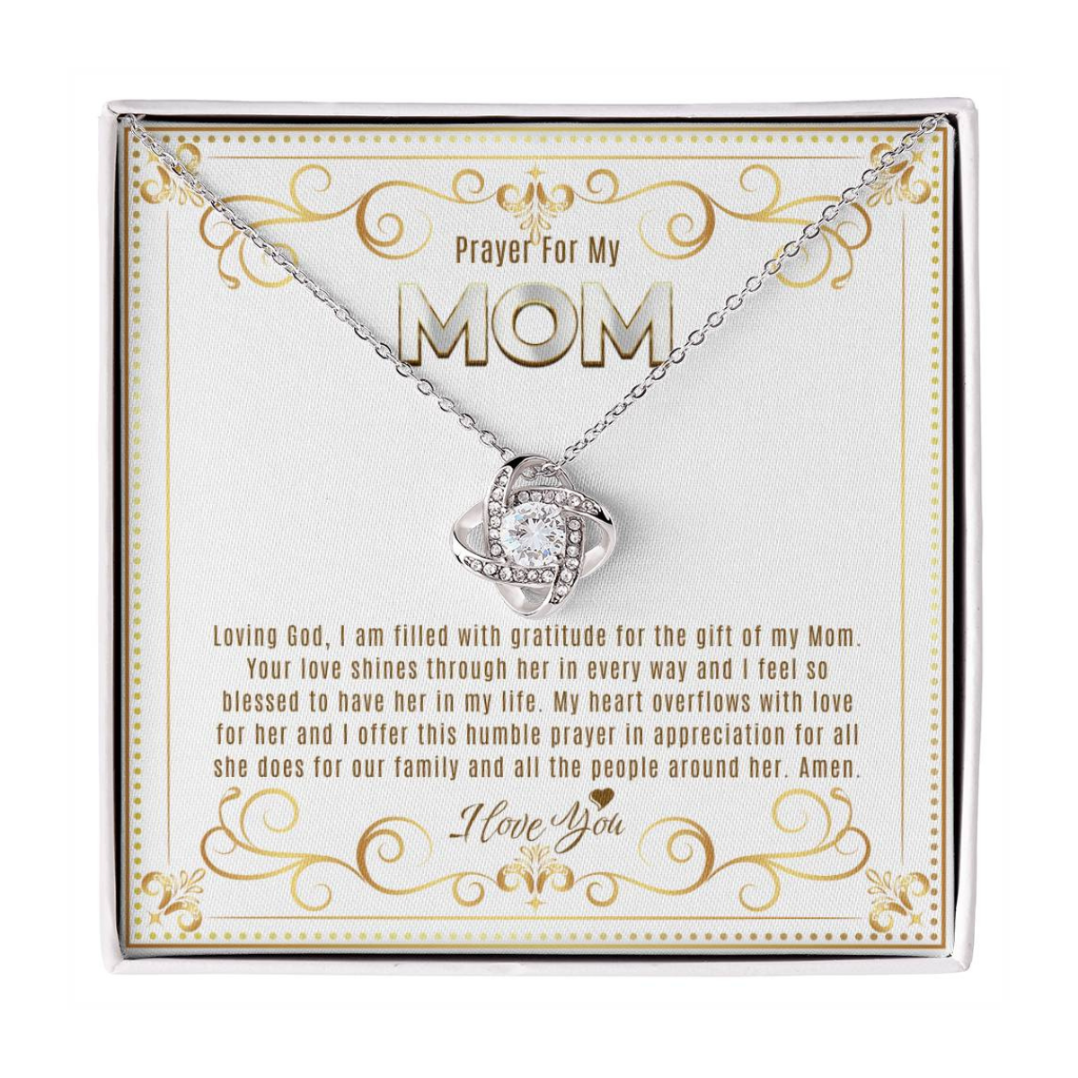 JGF Jewelry Gifts for Family Prayer For Mom From Daughter And Son