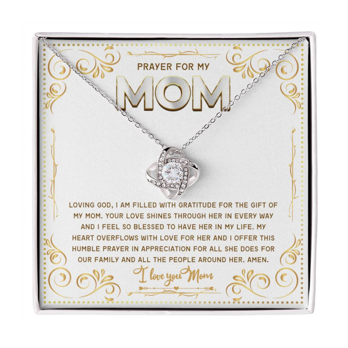 JGF Jewelry Gifts for Family Love Knot Necklace For Women