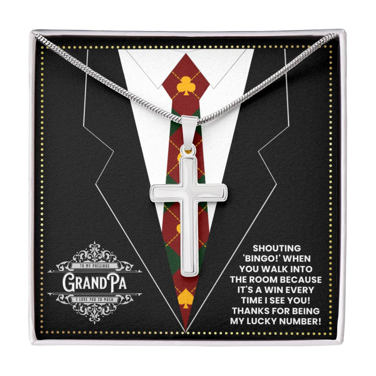 JGF Jewelry Gifts for Family Casino Poker Themed Gifts For Men Grandpa Gifts From Grandkids