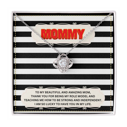 JGF Jewelry Gifts for Family I Love My Mommy Message Card Necklace