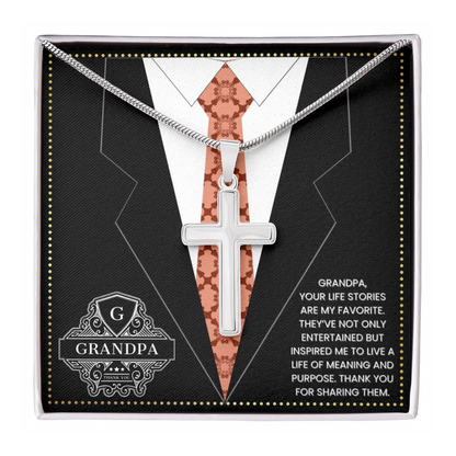 JGF Jewelry Gifts for Family To My Grandpa Gifts 80 Birthday Card From Child