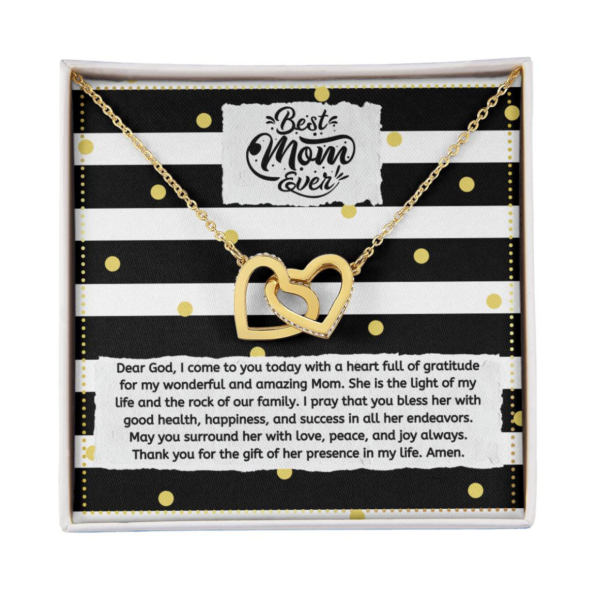 JGF Jewelry Gifts for Family Intertwined Hearts Necklace For Mom