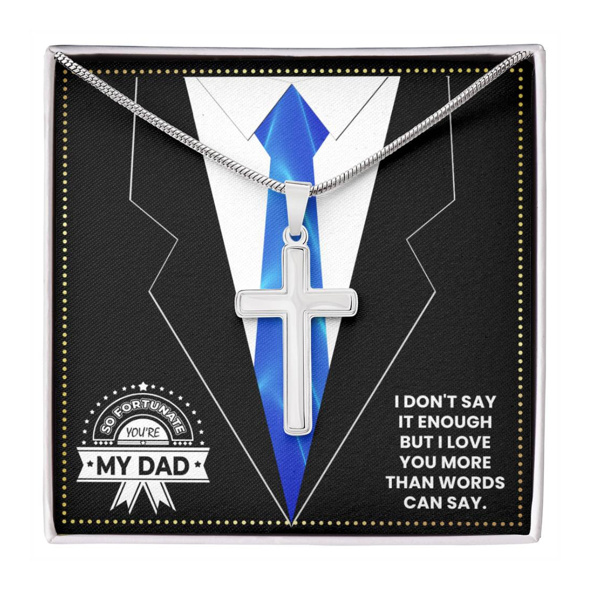 JGF Jewelry Gifts for Family Gifts For My Daddy 80 Years Old Cross Necklace For Him