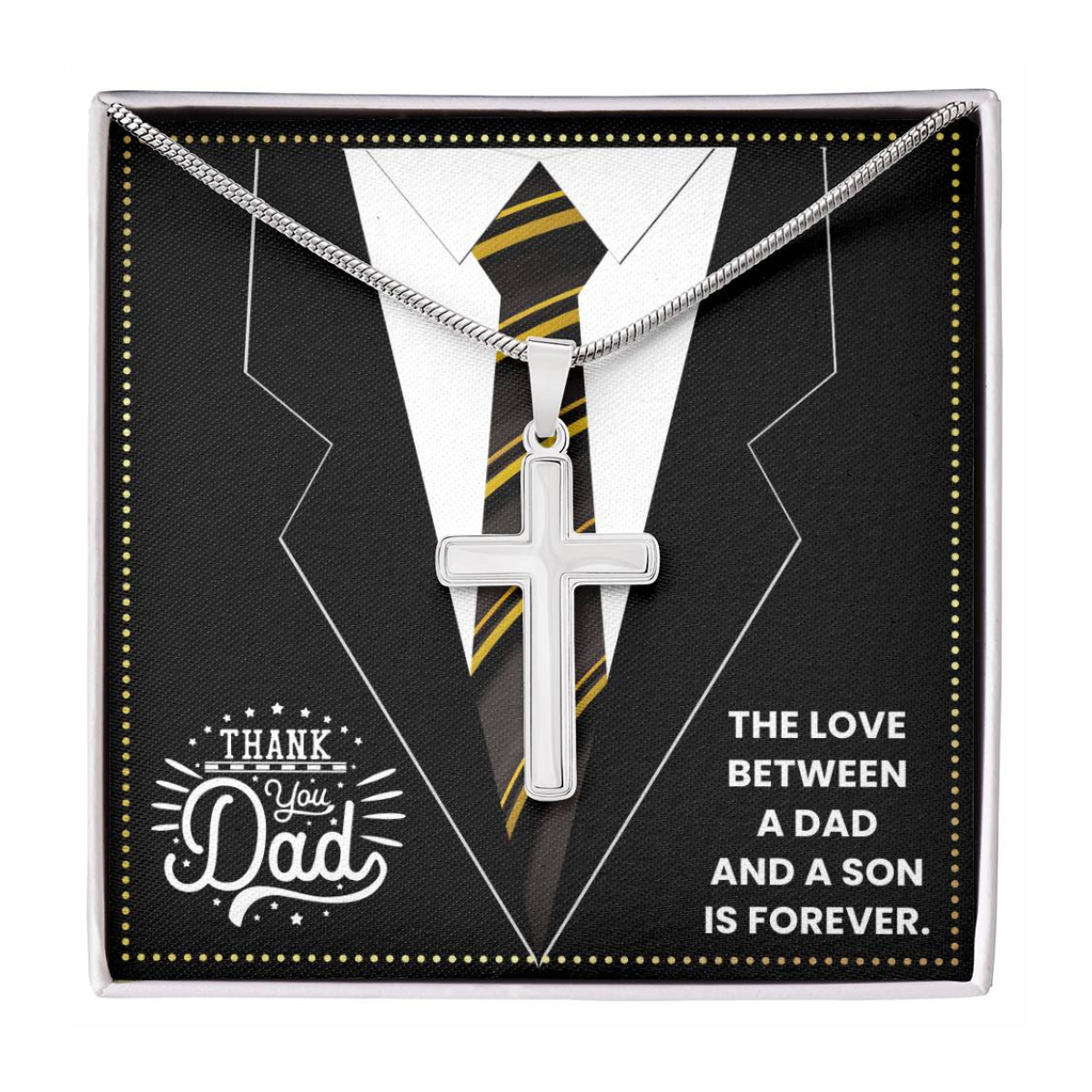 JGF Jewelry Gifts for Family Daddy To Be Cross Necklace From Son