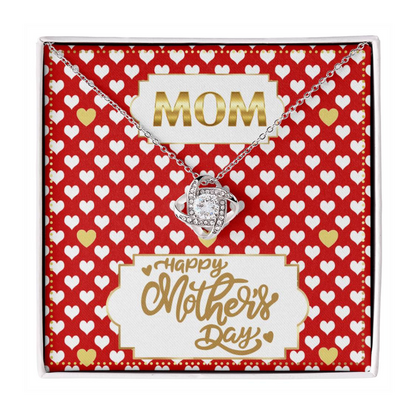 JGF Jewelry Gifts for Family I Love You Mommy Mothers Day for Mom Love Knot Necklace