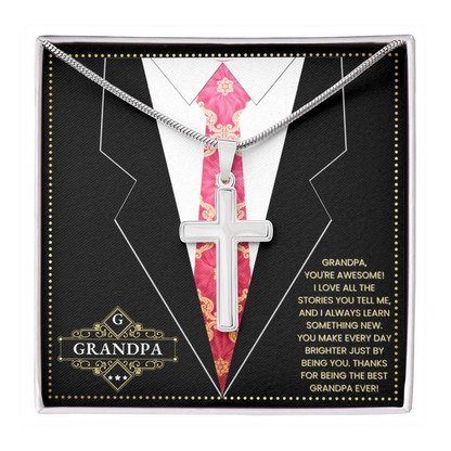 JGF Jewelry Gifts for Family Grandpa Birthday Card From Grandkids Necklace For Grandpa And Daughter