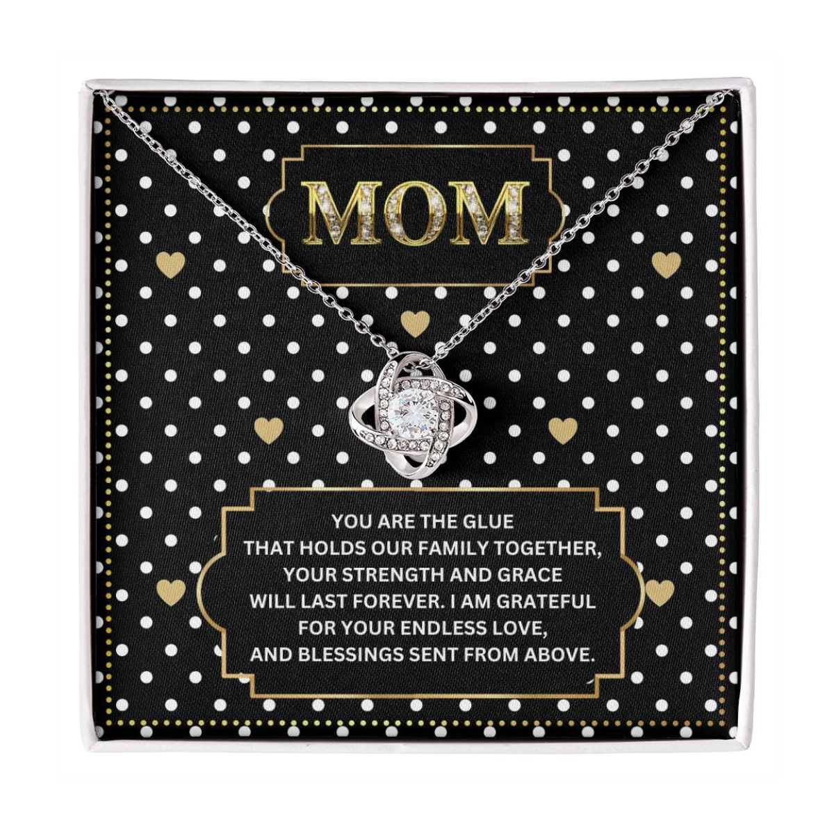 JGF Jewelry Gifts for Family I Love Mommy Necklace For Mothers Day Birthday Message Card