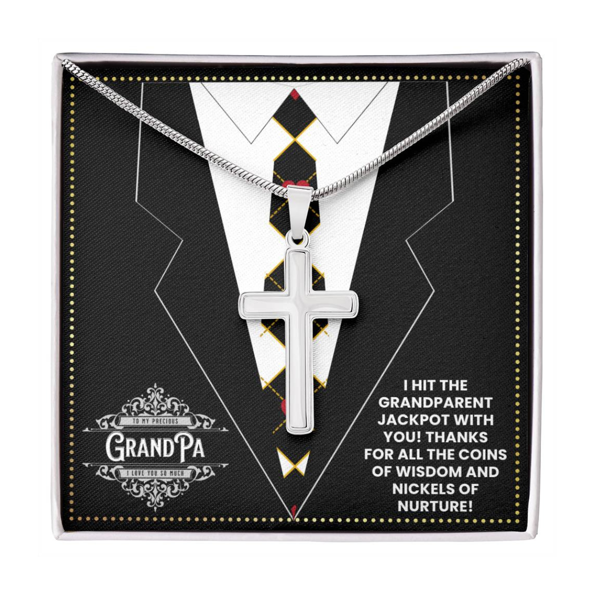 JGF Jewelry Gifts for Family Poker Lovers Gifts For Men Unique Grandpa Gifts for 70th Birthday