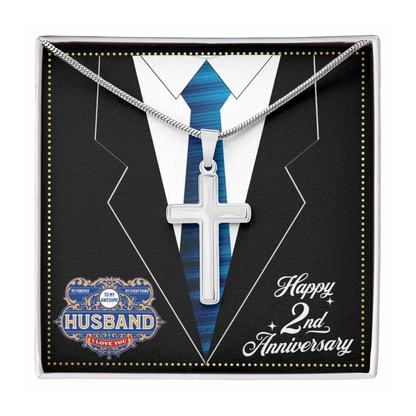 JGF Jewelry Gifts for Family 2 Year 2nd Wedding Anniversary For Him Husband