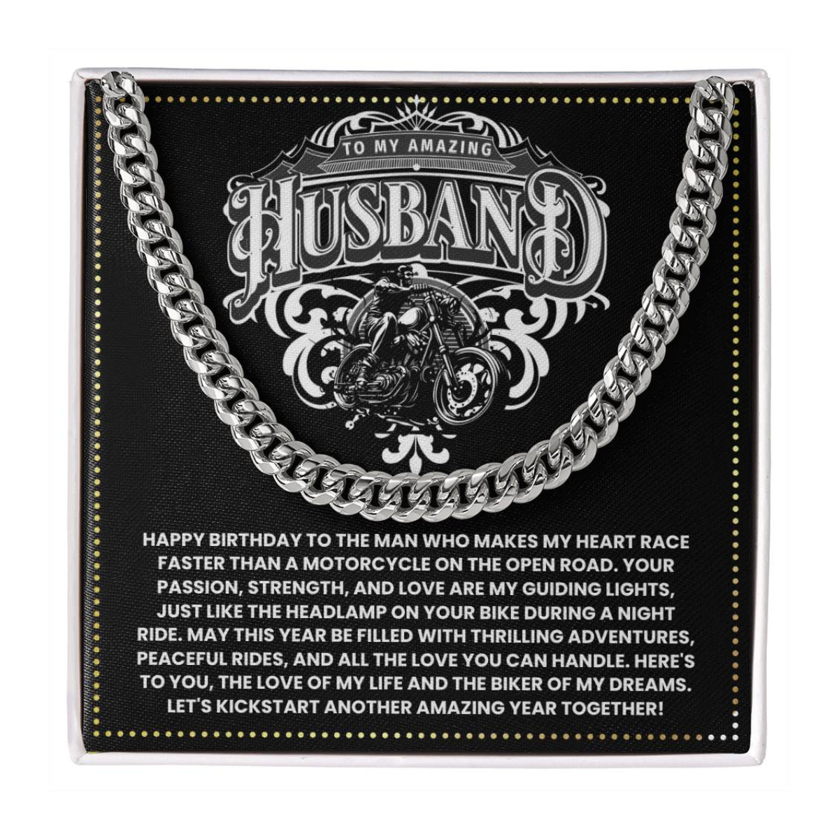 JGF Jewelry Gifts for Family Motorbike Husband Gifts 50 Years Old For Him