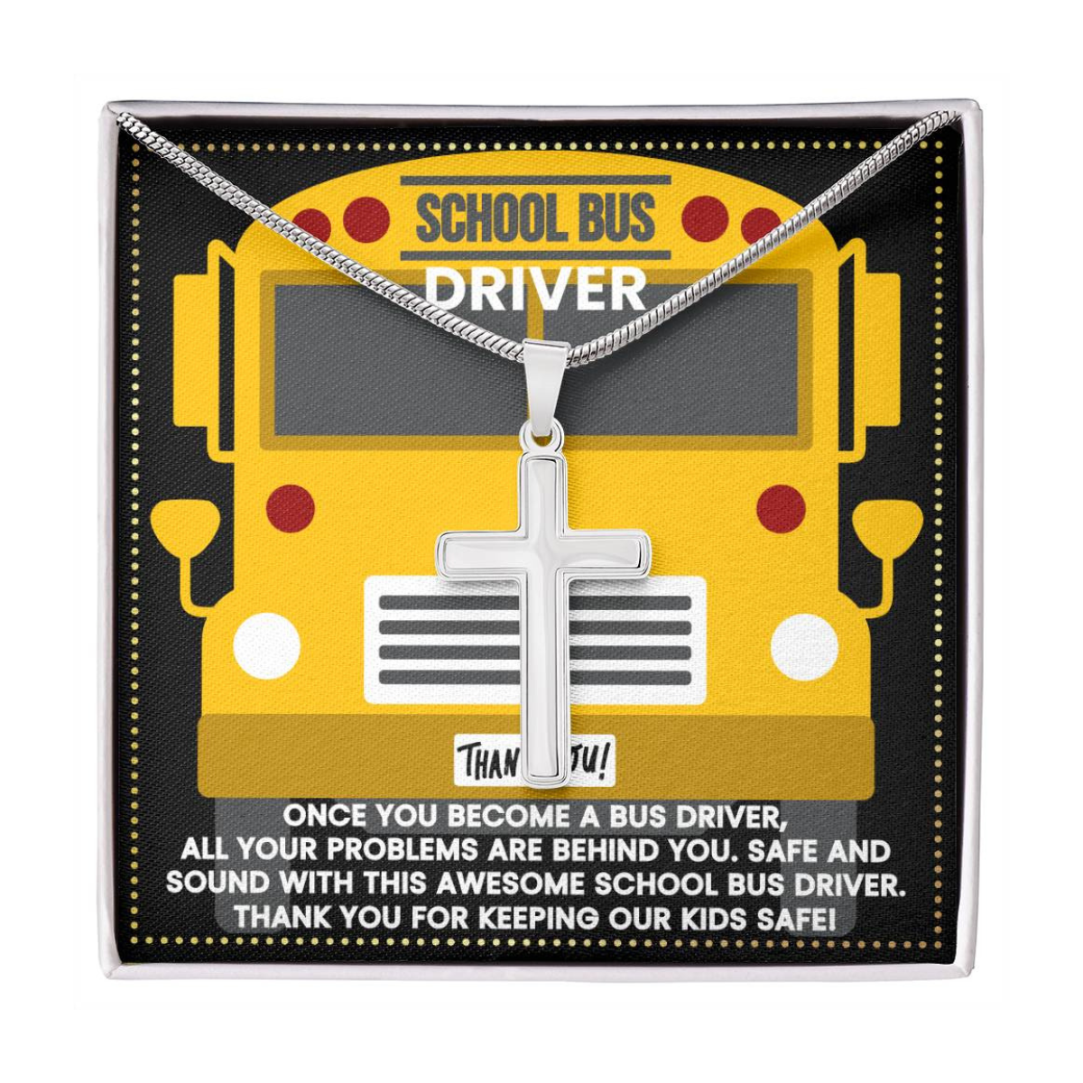 JGF Jewelry Gifts for Family School Bus Driver Appreciation Gifts For Men
