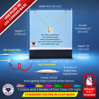 JGF Jewelry Gifts For Family I Am Affirmations Gifts For Kids Boys and Girls For Kids with Heart Necklace on Acrylic Plaque Sign