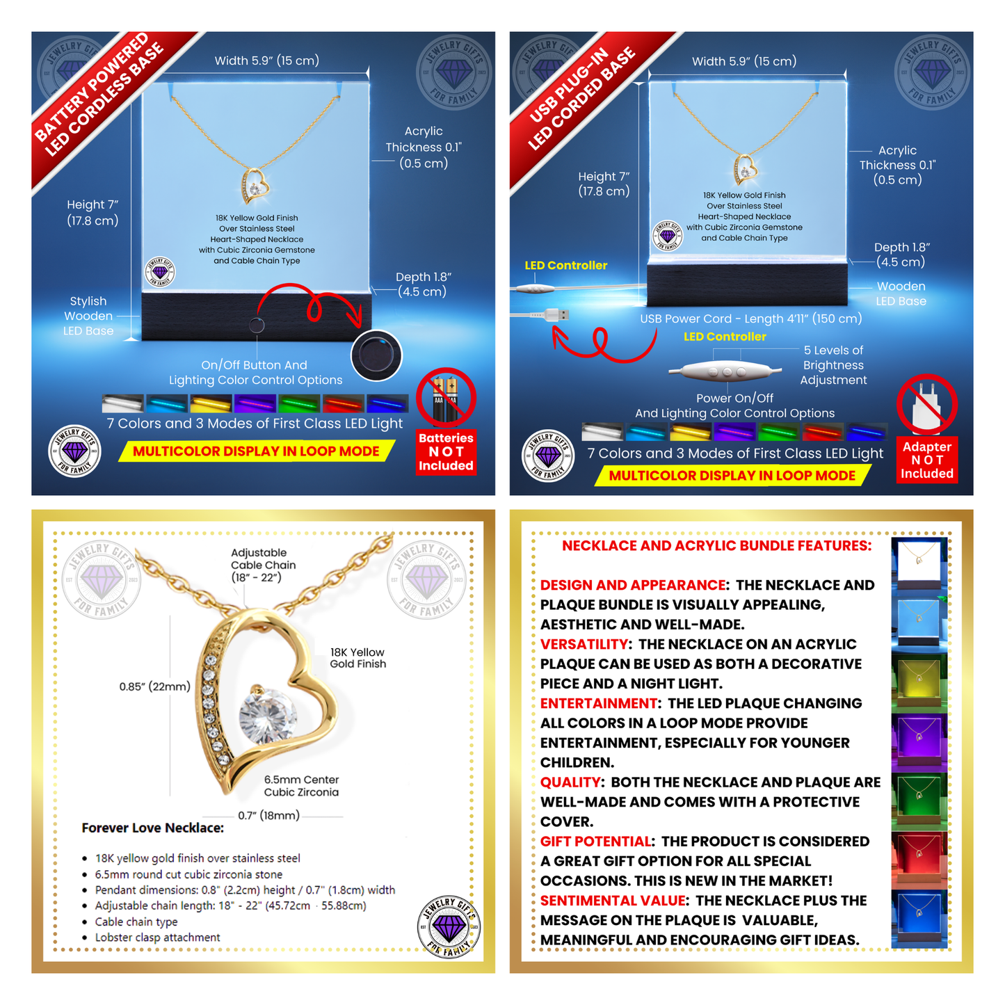 JGF Jewelry Gifts For family To My Soulmate Necklace For Women Birthday I Love You