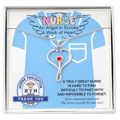JGF Jewelry Gifts For Family Thank You Gift for Nurse Preceptor For Women Stethoscope