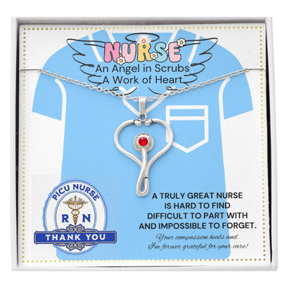 JGF Jewelry Gifts For Family Stethoscope Thank You Gift for PICU Nurse For Women