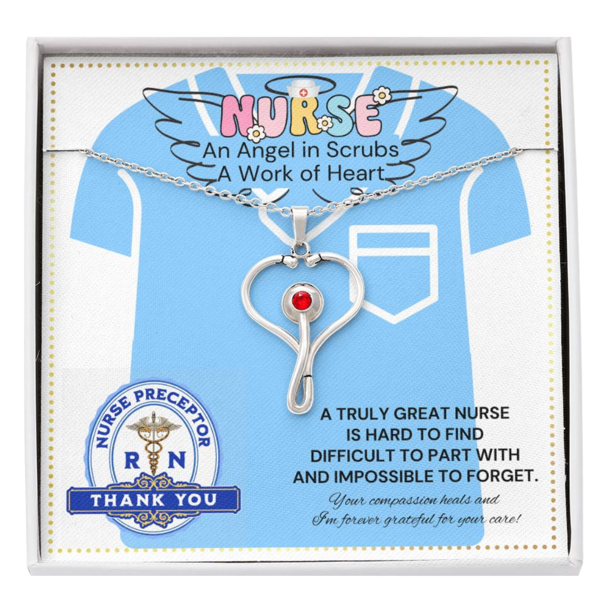 JGF Jewelry Gifts For Family Stethoscope Thank You Gift for Nurse Preceptor For Women