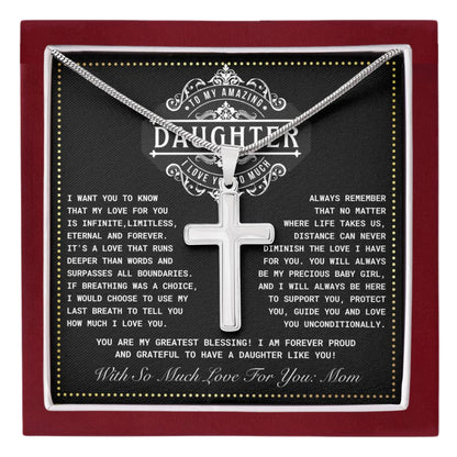 JGF Jewelry Gifts for Family Delicate and Meaningful Cross Necklace for Daughter