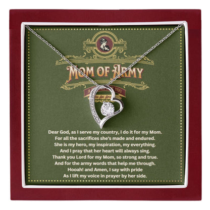 JGF Jewelry Gifts for Family Army Mom Necklace Pendant For Women Heart Pendant Jewelry Gifts Ideas For Her