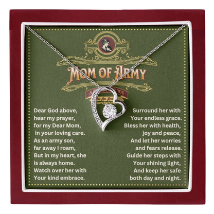 JGF Jewelry Gifts for Family Prayer for Army National Guard Mom Necklace Pendant Jewelry Gifts For Women From Daughter and Son
